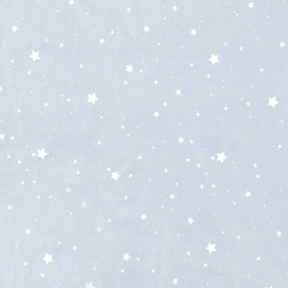 Light blue long-sleeve coveralls with a white star and dot pattern. - Product image