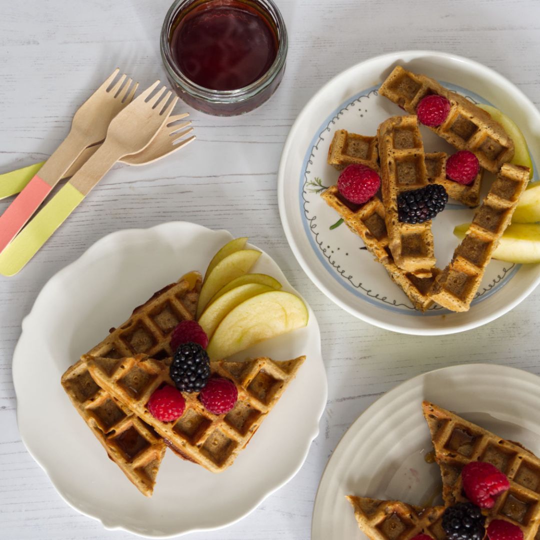 Apple and Cinnamon Buckwheat Waffles