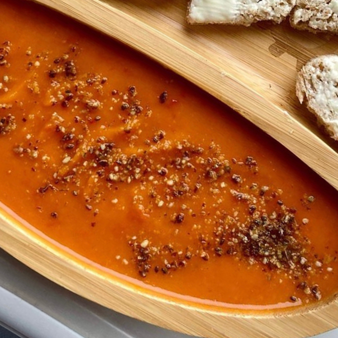 Butternut squash & red pepper soup