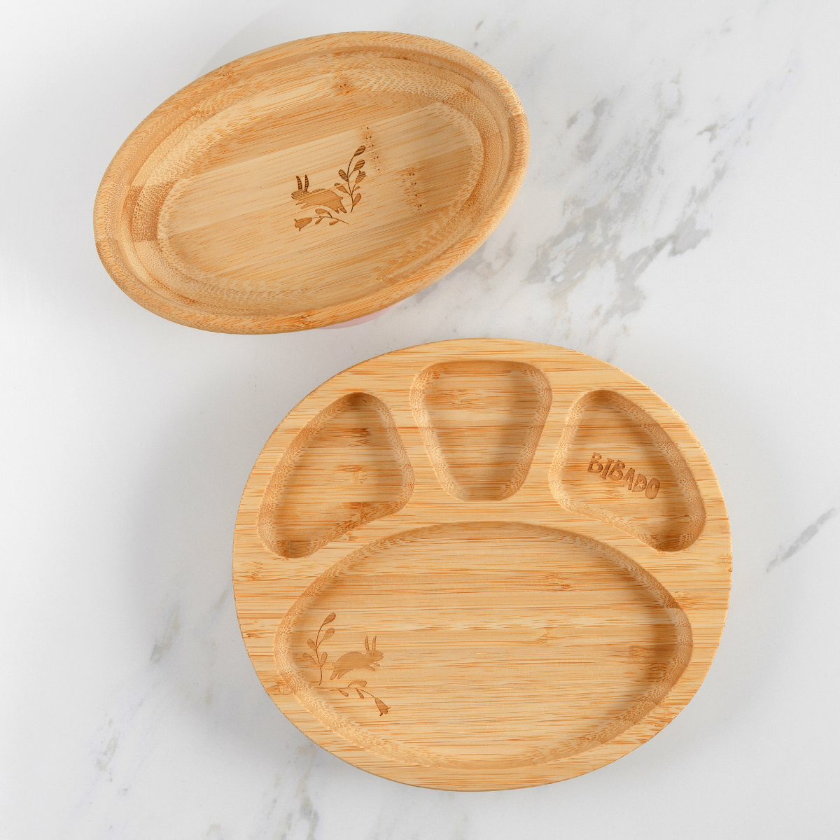 NEW Bamboo Suction Divider Plate