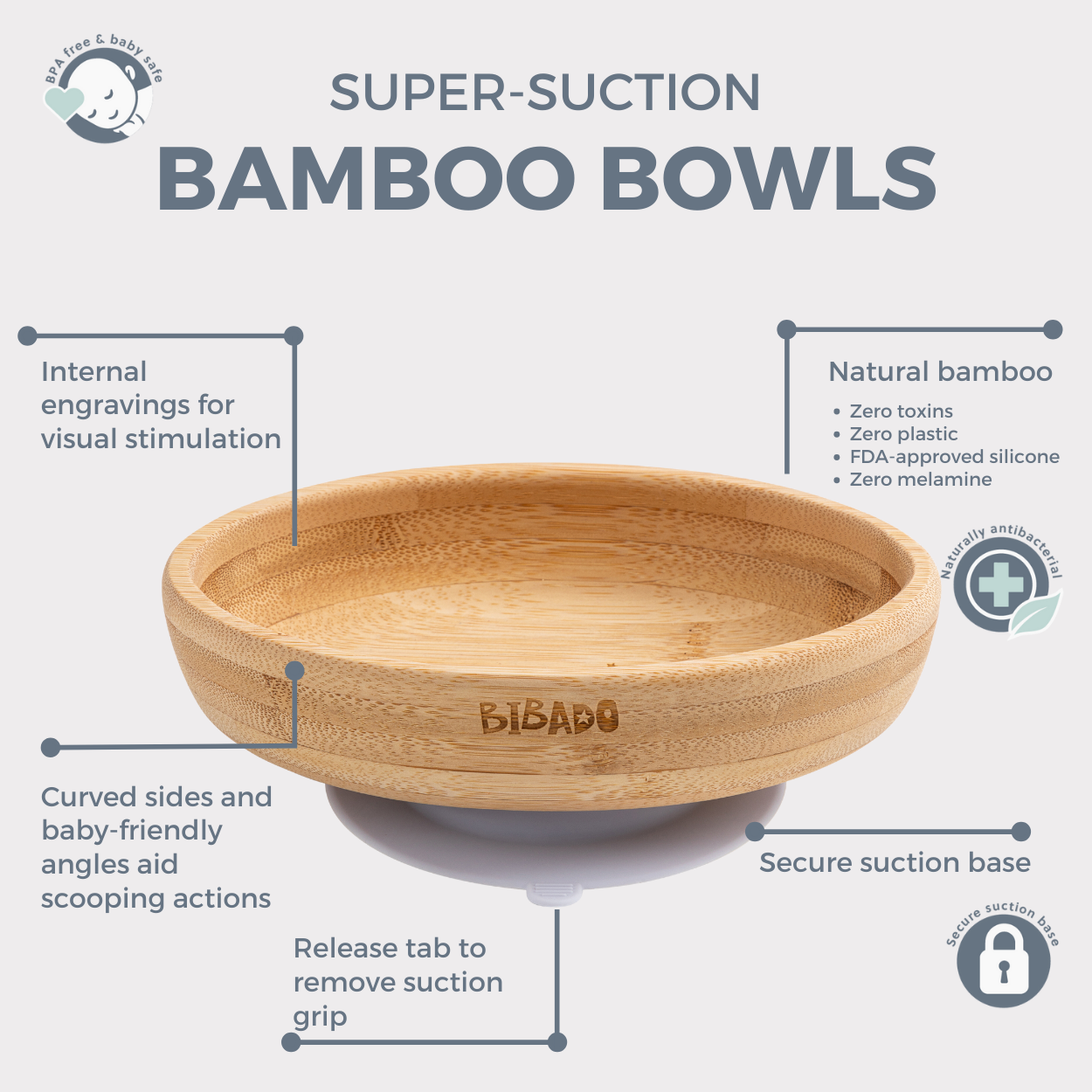 Bamboo Suction Bowl