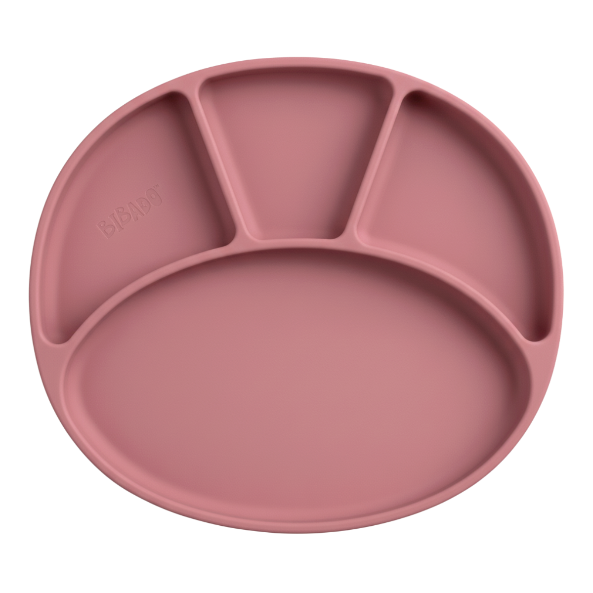 Pink divided plate on a white background - Product image