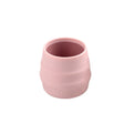 Pale pink Bibado Sippit silicone open training cup with ribbed design for little hands.